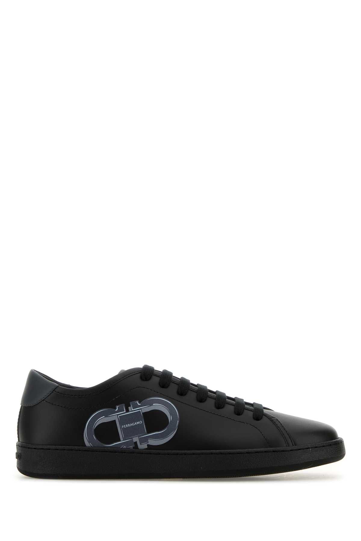 Salvatore Ferragamo Black Leather Brandy 1 Sneakers Size US 6.5 / EU 39-40 - 1 Thumbnail