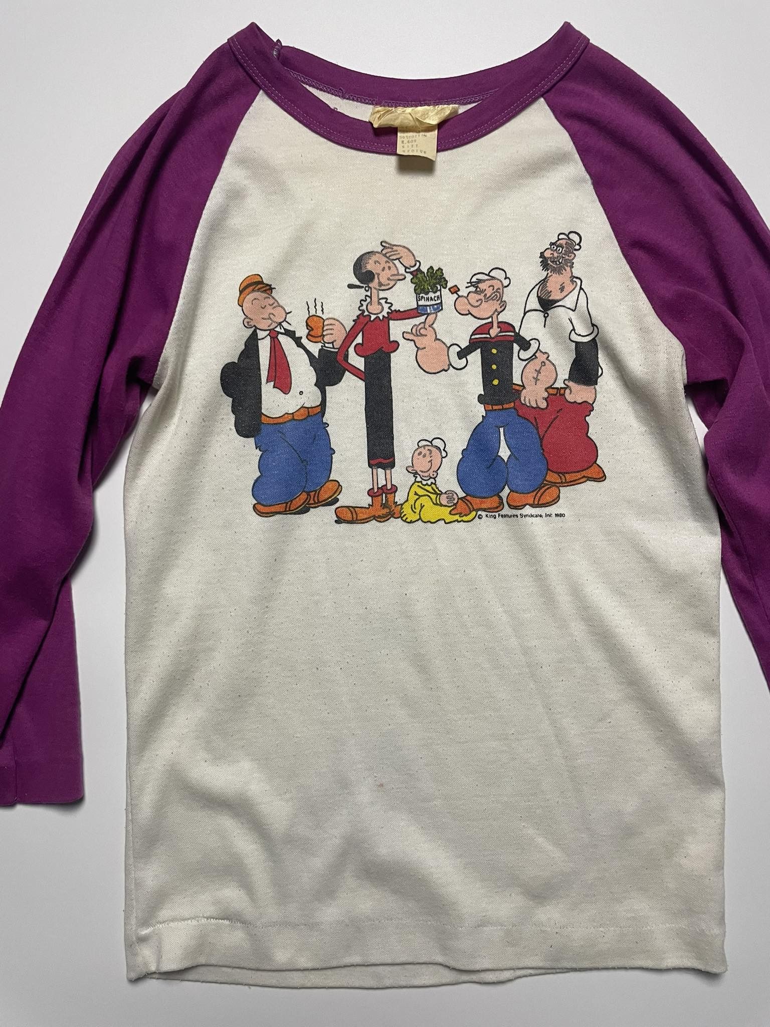 Vintage Vintage 80s Popeye Raglan Shirt Size US XS / EU 42 / 0 - 2 Thumbnail