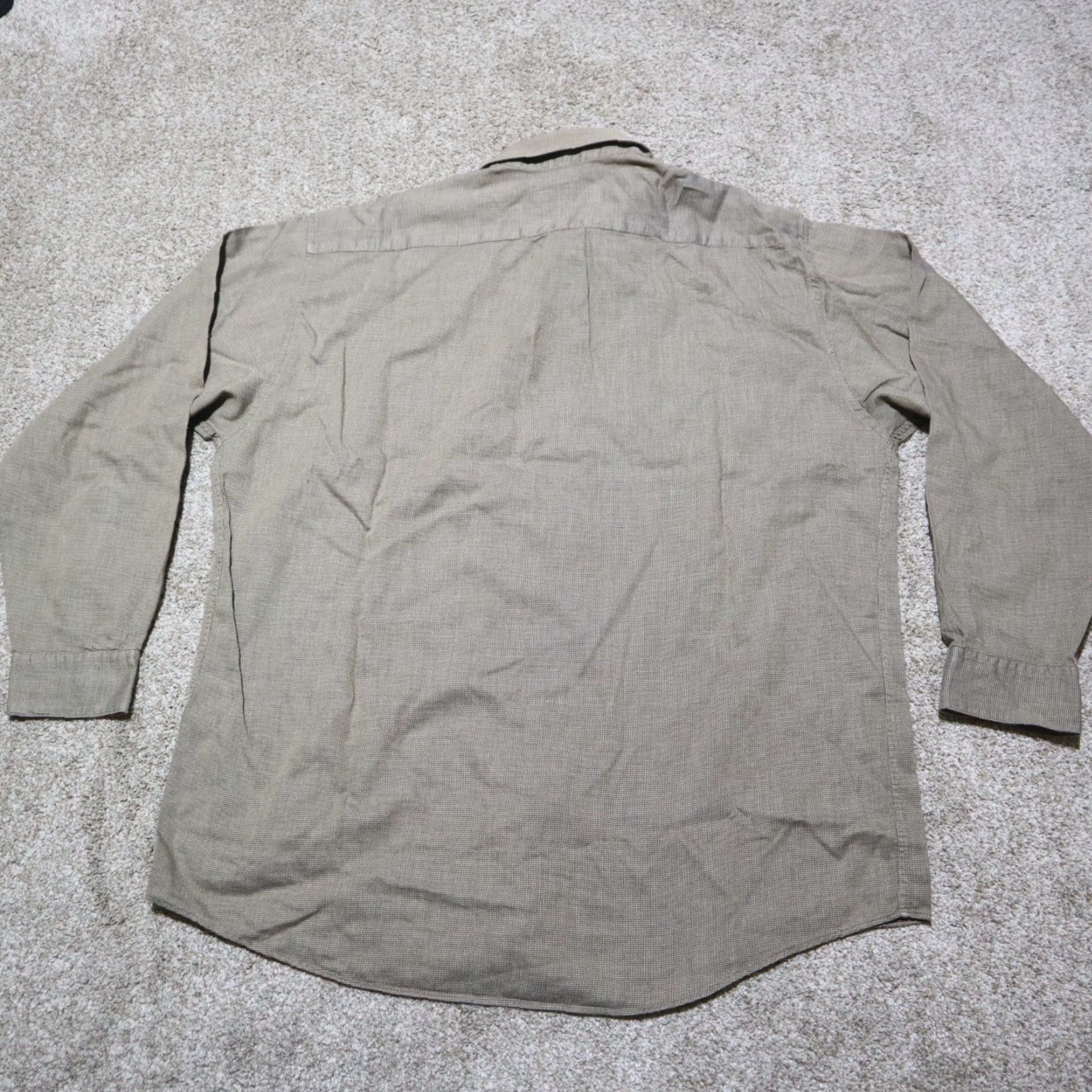 Perry Ellis PERRY ELLIS Brown Button-Up Long Sleeve Shirt Adult Men's Size 17 Regular Casual Classic Size US XL / EU 56 / 4 - 8 Thumbnail