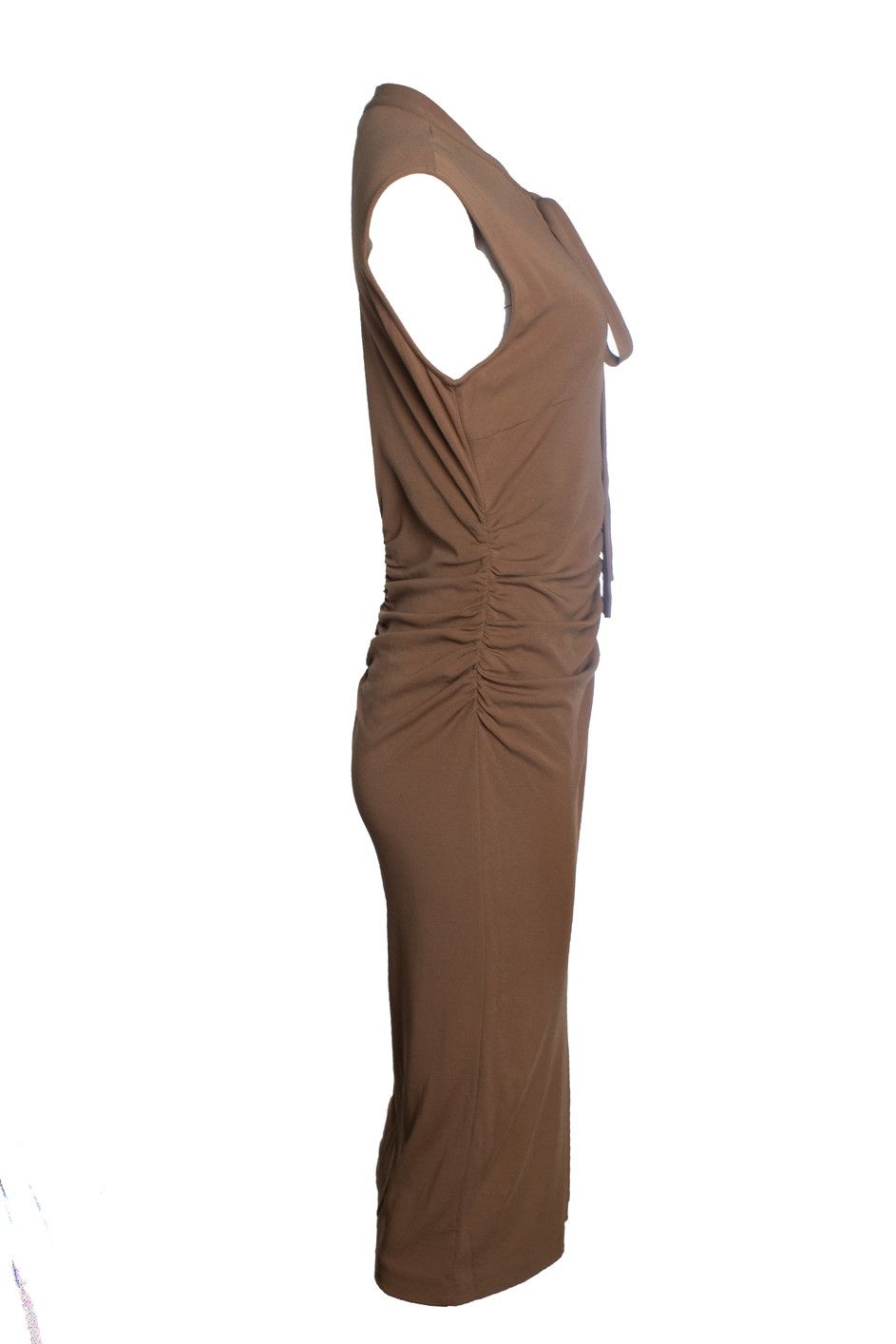 Wolford Wolford, brown draped stretch dress Size L / US 10 / IT 46 - 4 Thumbnail