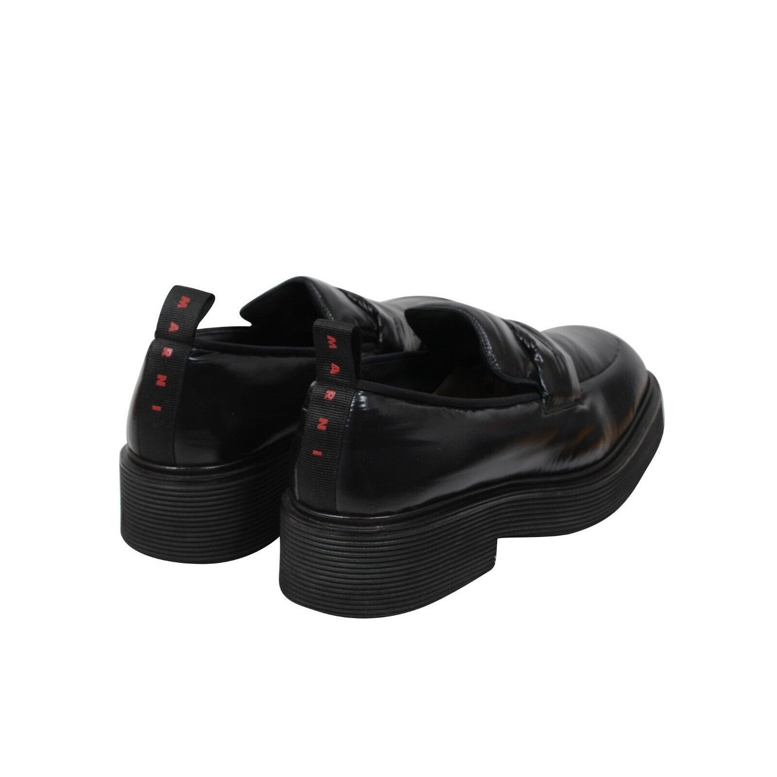 Marni Square Toe Platform Loafers Black Nylon - 02032 Size US 12 / EU 45 - 7 Thumbnail