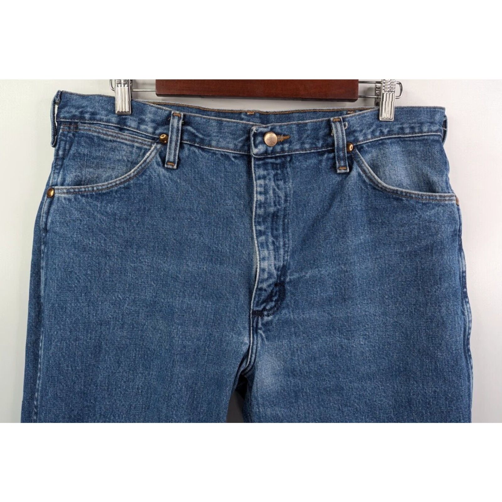 Wrangler VINTAGE Wrangler 936GBK Men's Jeans 36x30 Slim 100% Cotton Denim Blue Cowboy Western Slim Fit Size US 36 / EU 52 - 5 Thumbnail