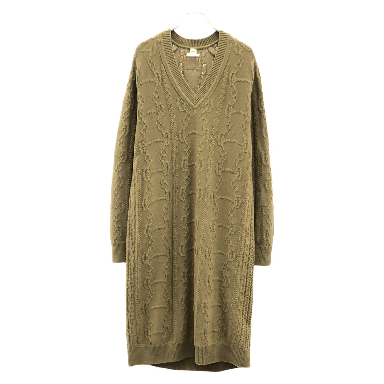 Hermes Hermes Knit Dress One Piece Wool Brown Size ONE SIZE - 1 Thumbnail