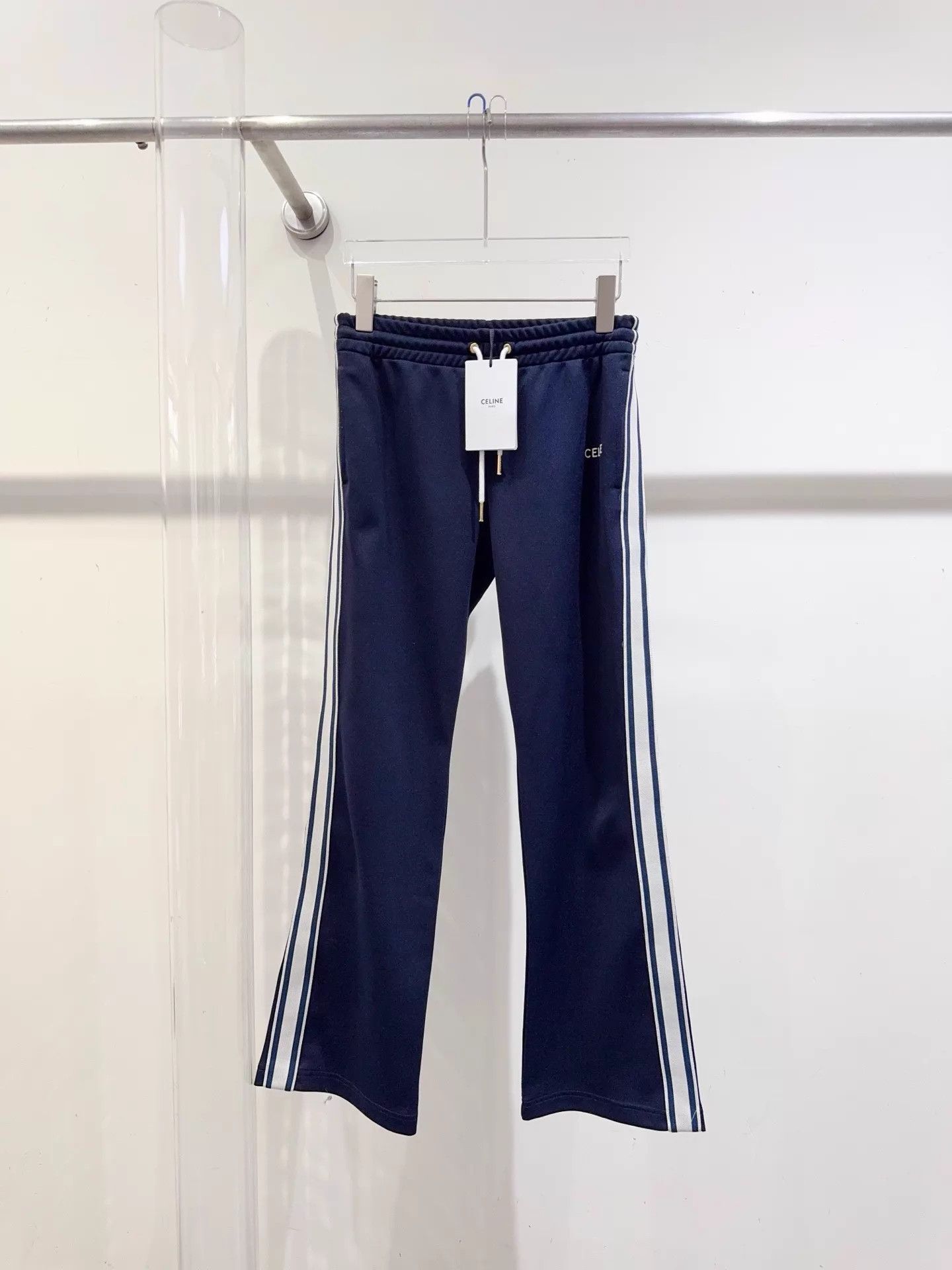 Celine Celine Navy Blue Classic Pants M Elastic Waist Size 27" / US 4 / IT 40 - 1 Thumbnail