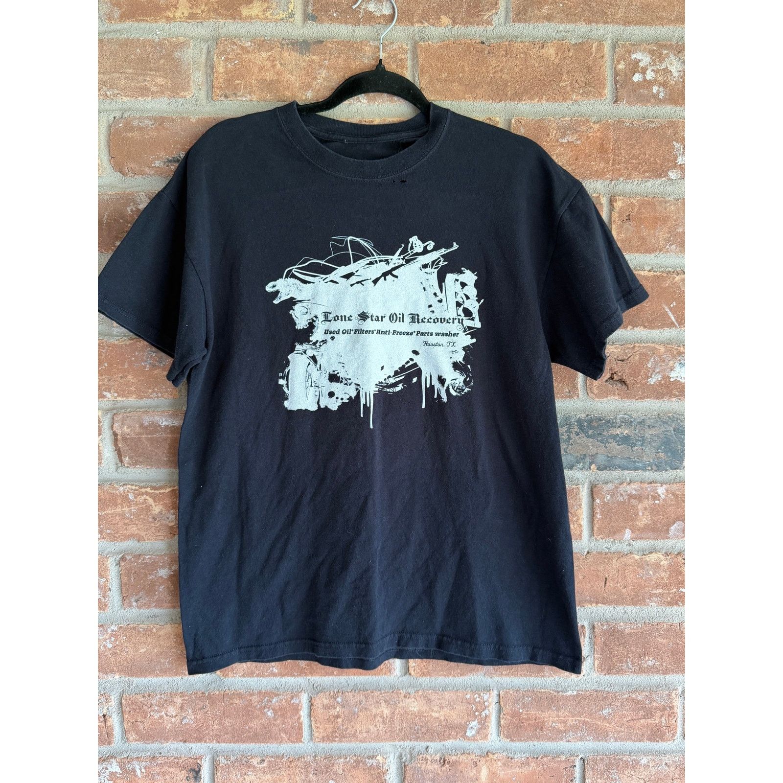 Y2K Lone Star Oil Recovery Grunge Tee Medium