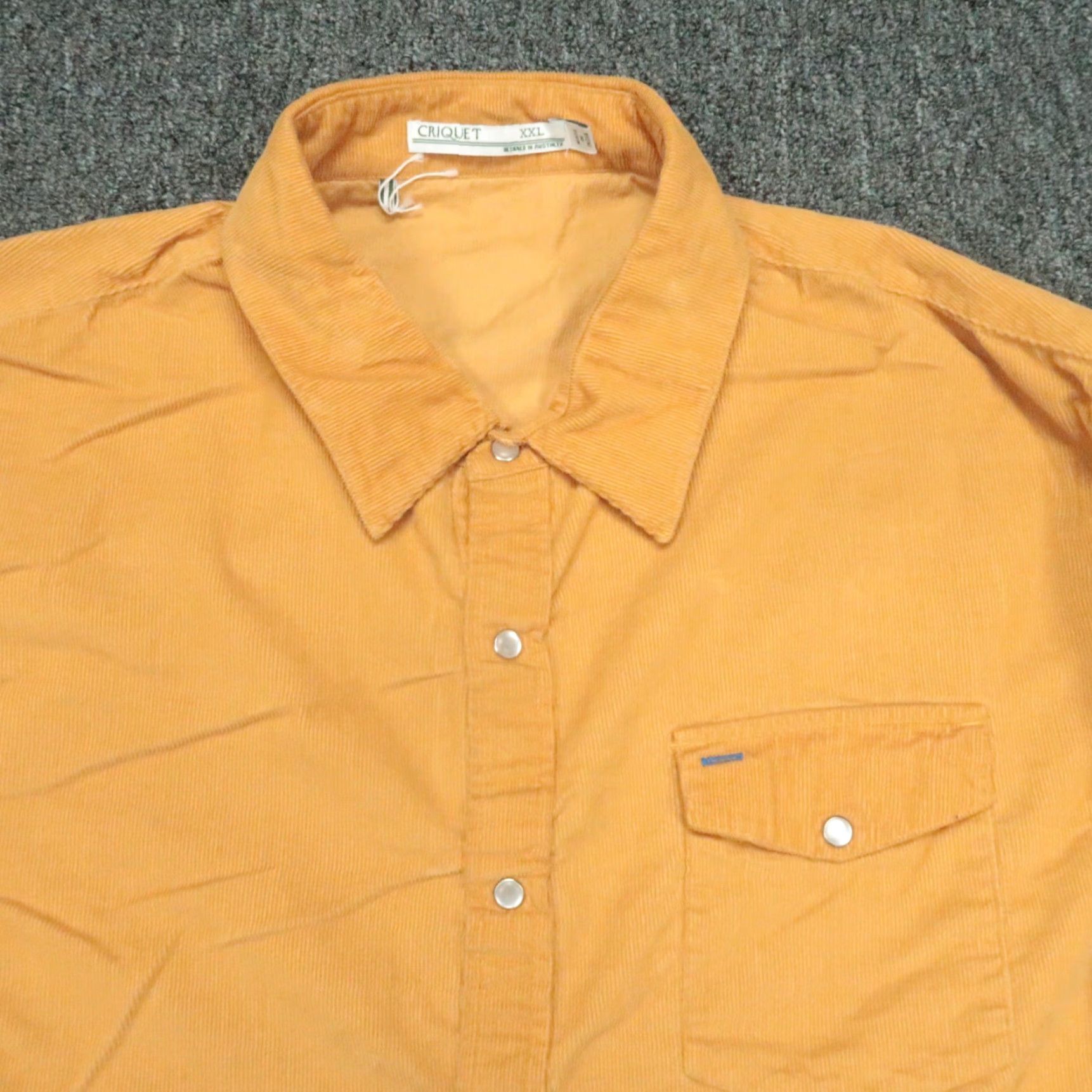 Vintage Criquet Shirt Mens 2XL XXL Brown Tan Corduroy Pearl Snap Long Sleeve Western Button-Up Casual Workwear Travel Size US XXL / EU 58 / 5 - 2 Thumbnail