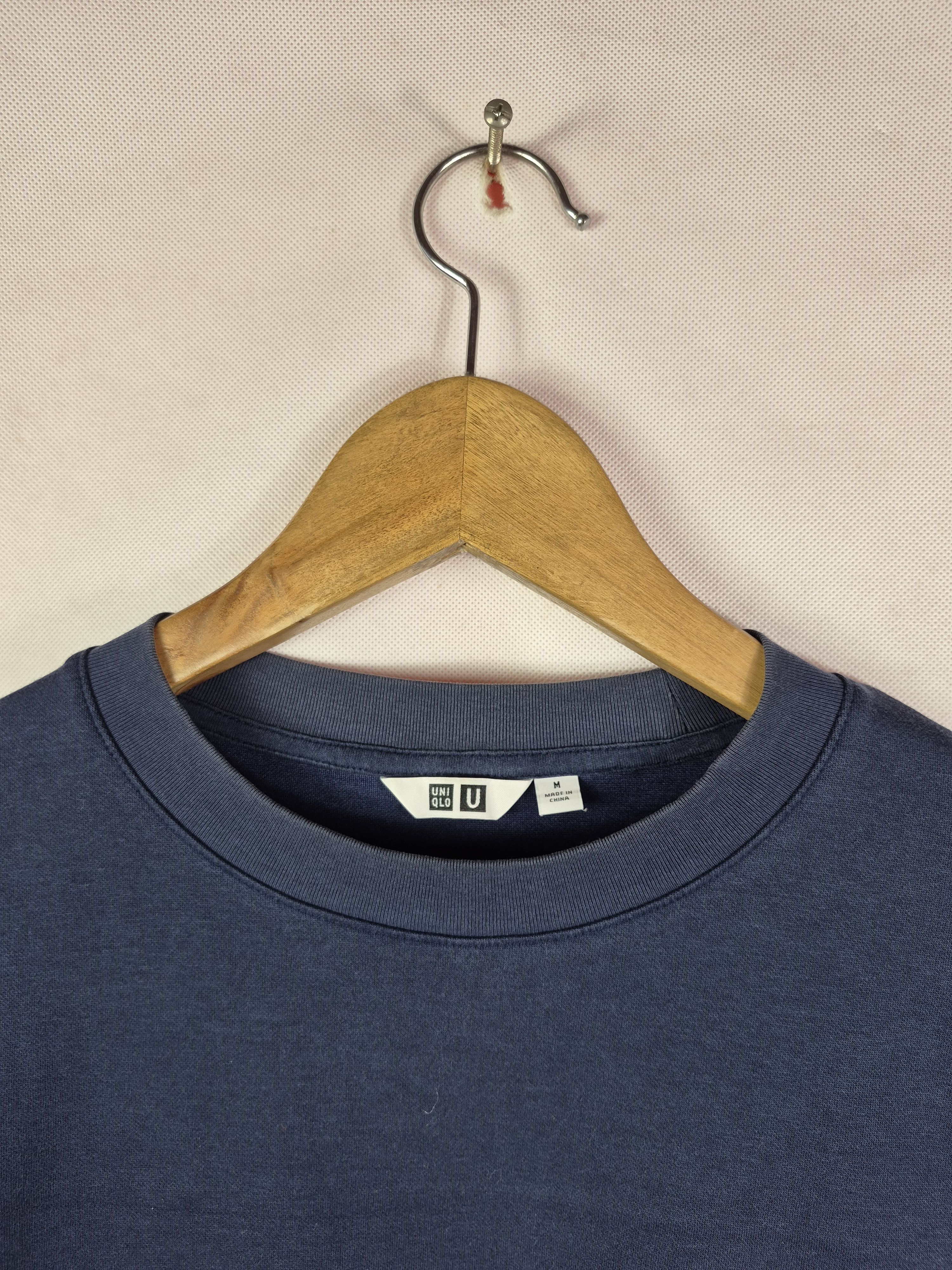 Lemaire × Uniqlo 🔥 Uniqlo U Lemaire Airism Navy Plain Tee Size US L / EU 52-54 / 3 - 4 Thumbnail