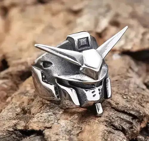 Jewelry x Vintage Robot Head Ring (Size 7-13) in Silver, Men's
