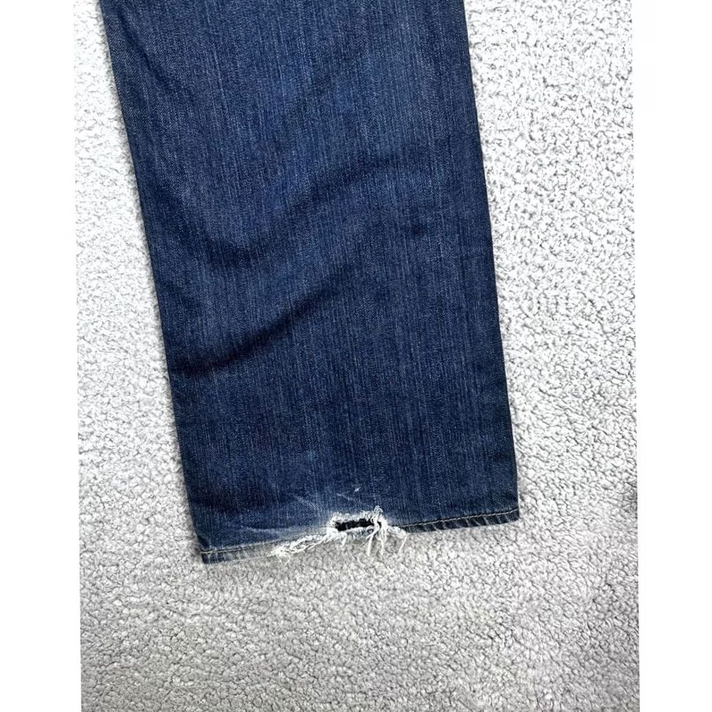 J.Crew J.CREW Jeans Womens 32 Blue Distressed Straight Leg Dark Washed Denim Casual Jeans Green? Size 24" / US 00 / IT 34 - 5 Thumbnail