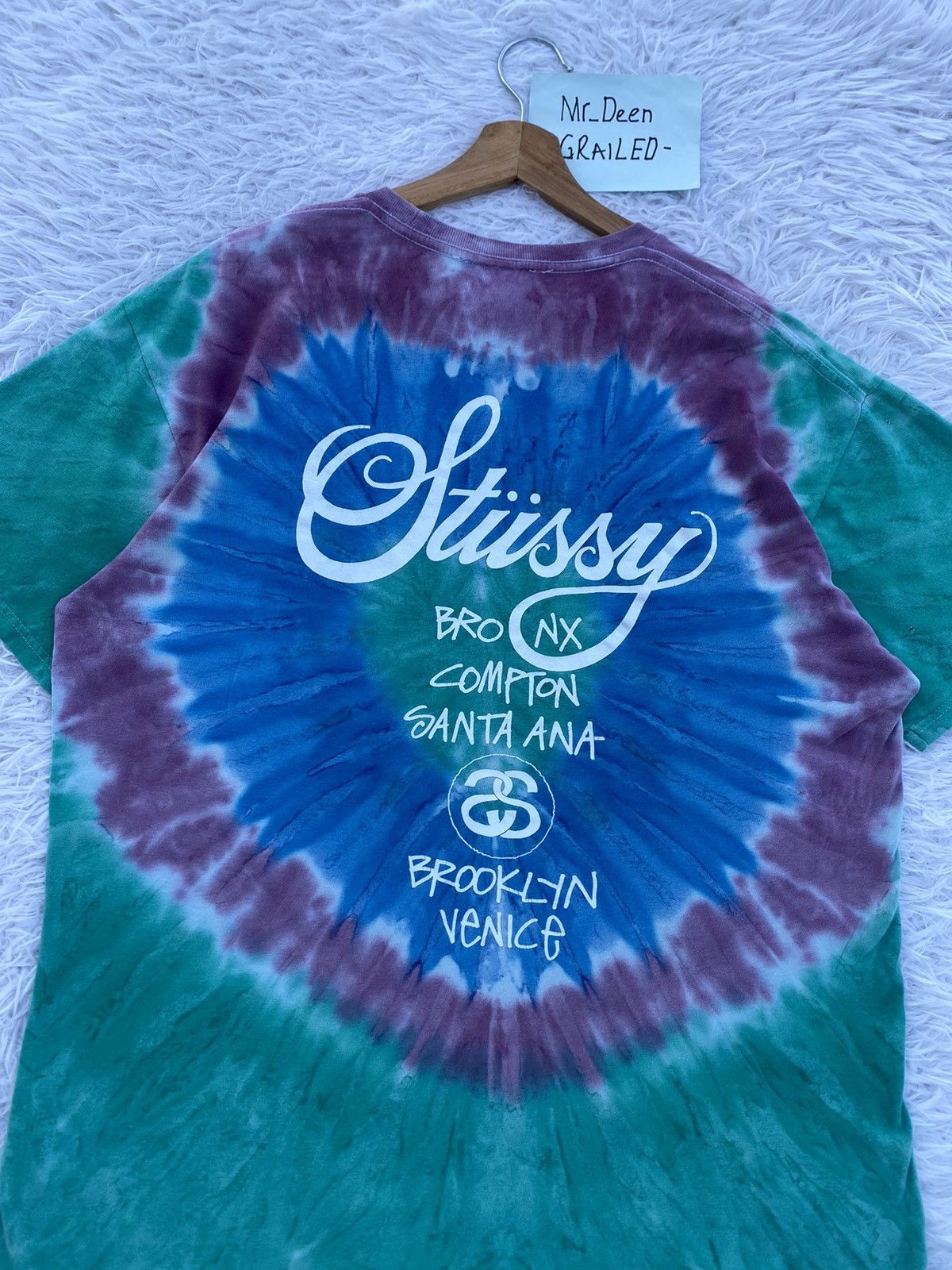 Stussy Rare Vintage Stussy Tie Dye Tshirt Size US L / EU 52-54 / 3 - 23 Thumbnail