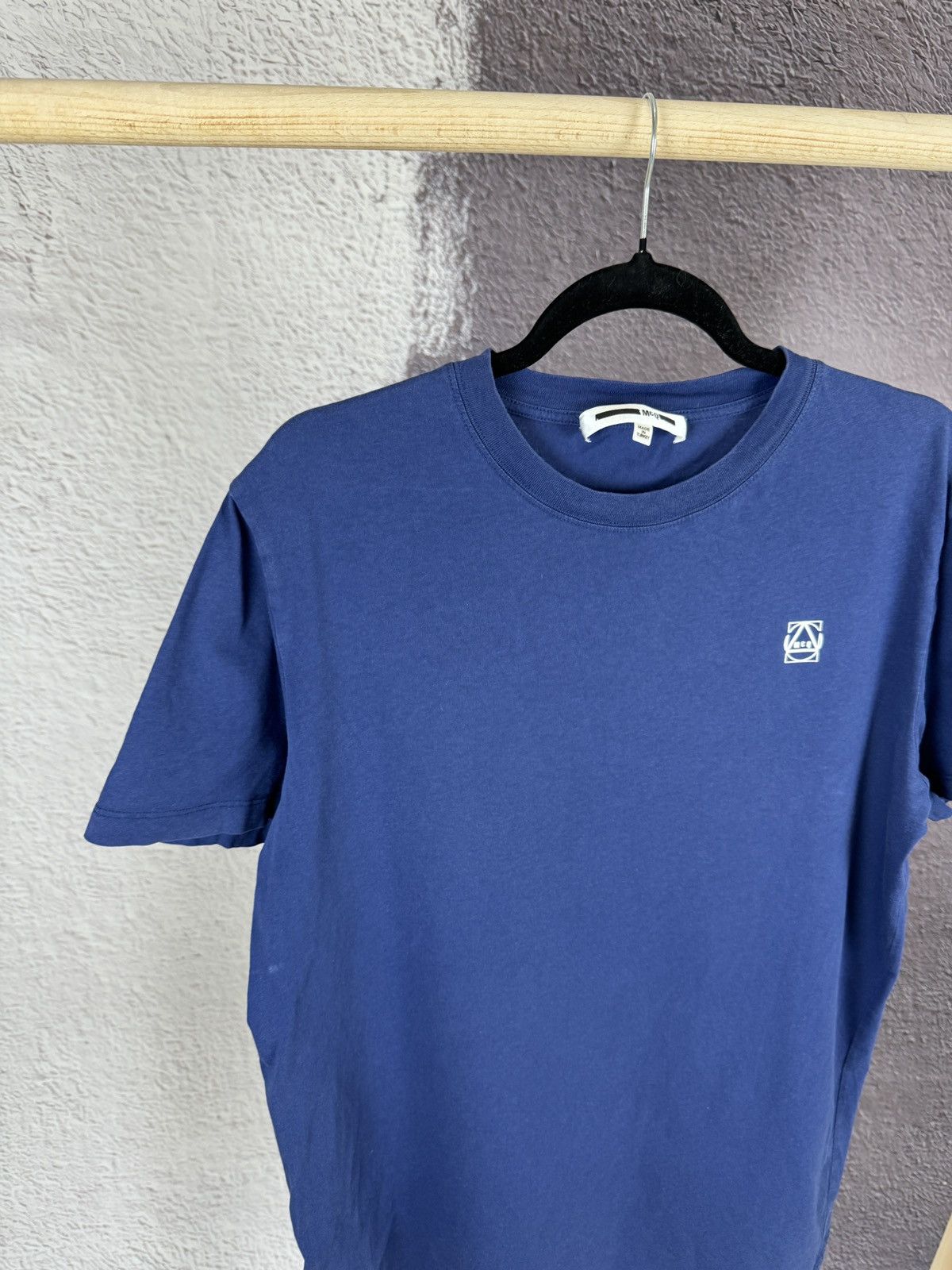 Alexander McQueen McQ by Alexander McQueen blue basic small logo tee shirt Size US XL / EU 56 / 4 - 6 Thumbnail