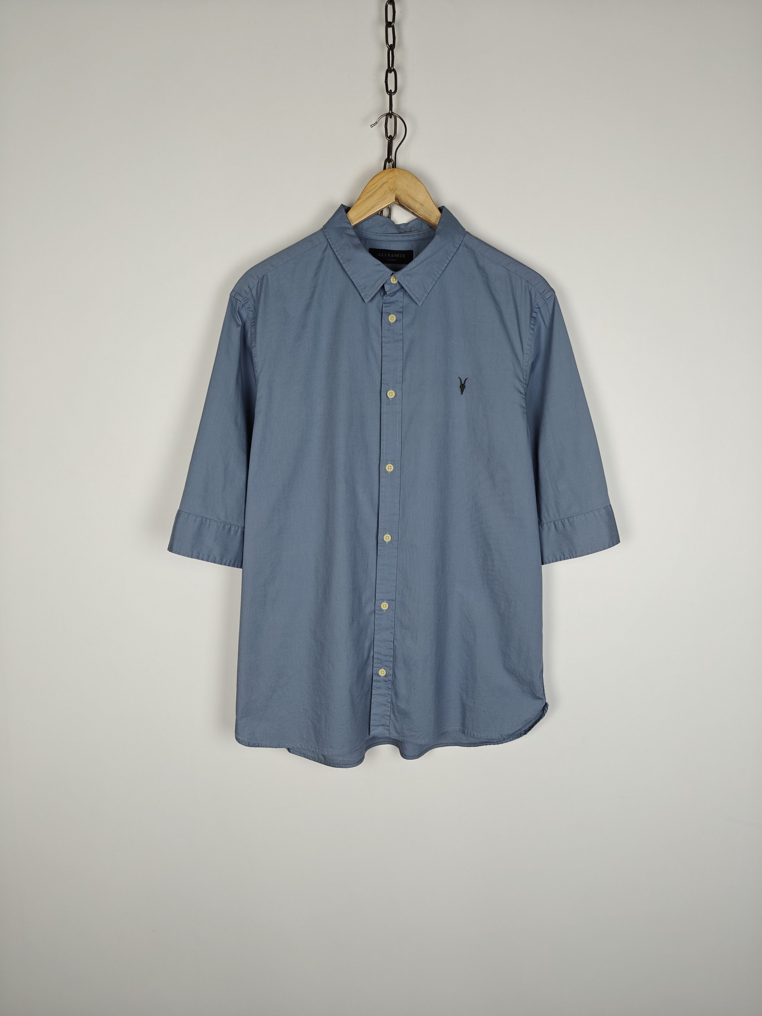 Allsaints Allsaints Shirt Redondo Collared Blue size XL Size US XL / EU 56 / 4 - 1 Thumbnail