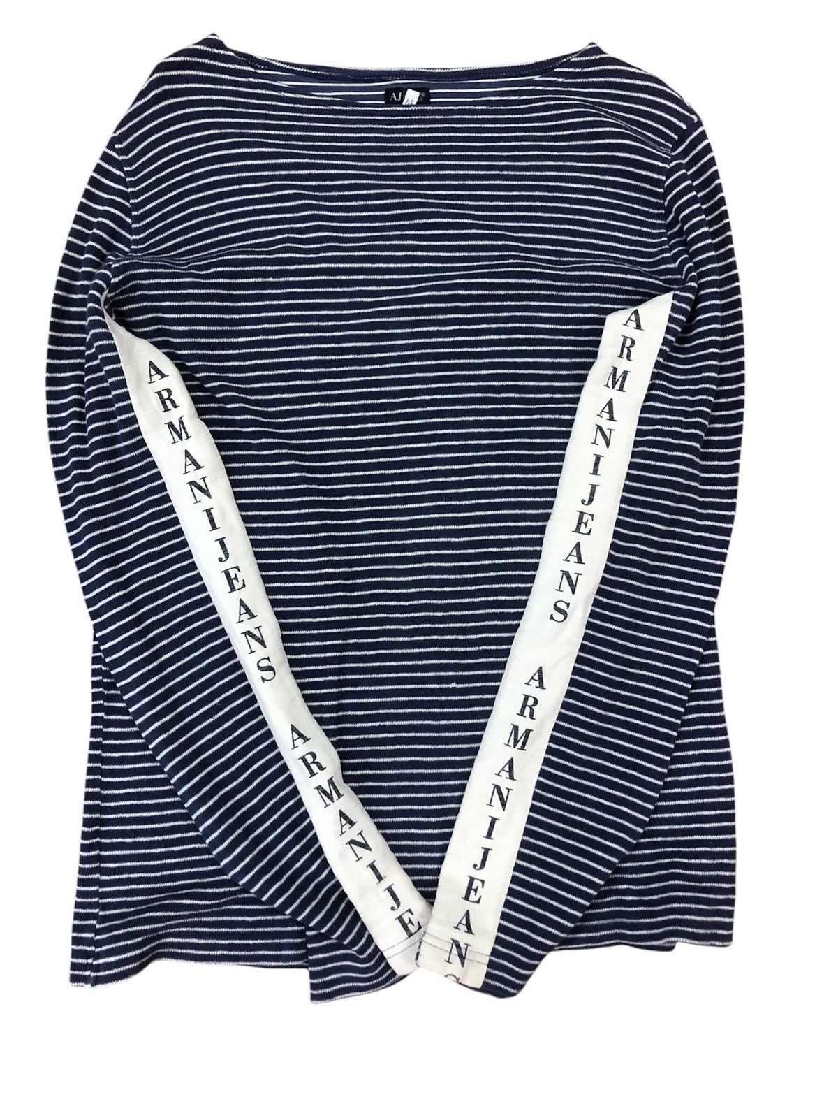 Armani × Japanese Brand ARMANI JEANS LONGSLEEVE STRIPE Size US L / EU 52-54 / 3 - 1 Thumbnail