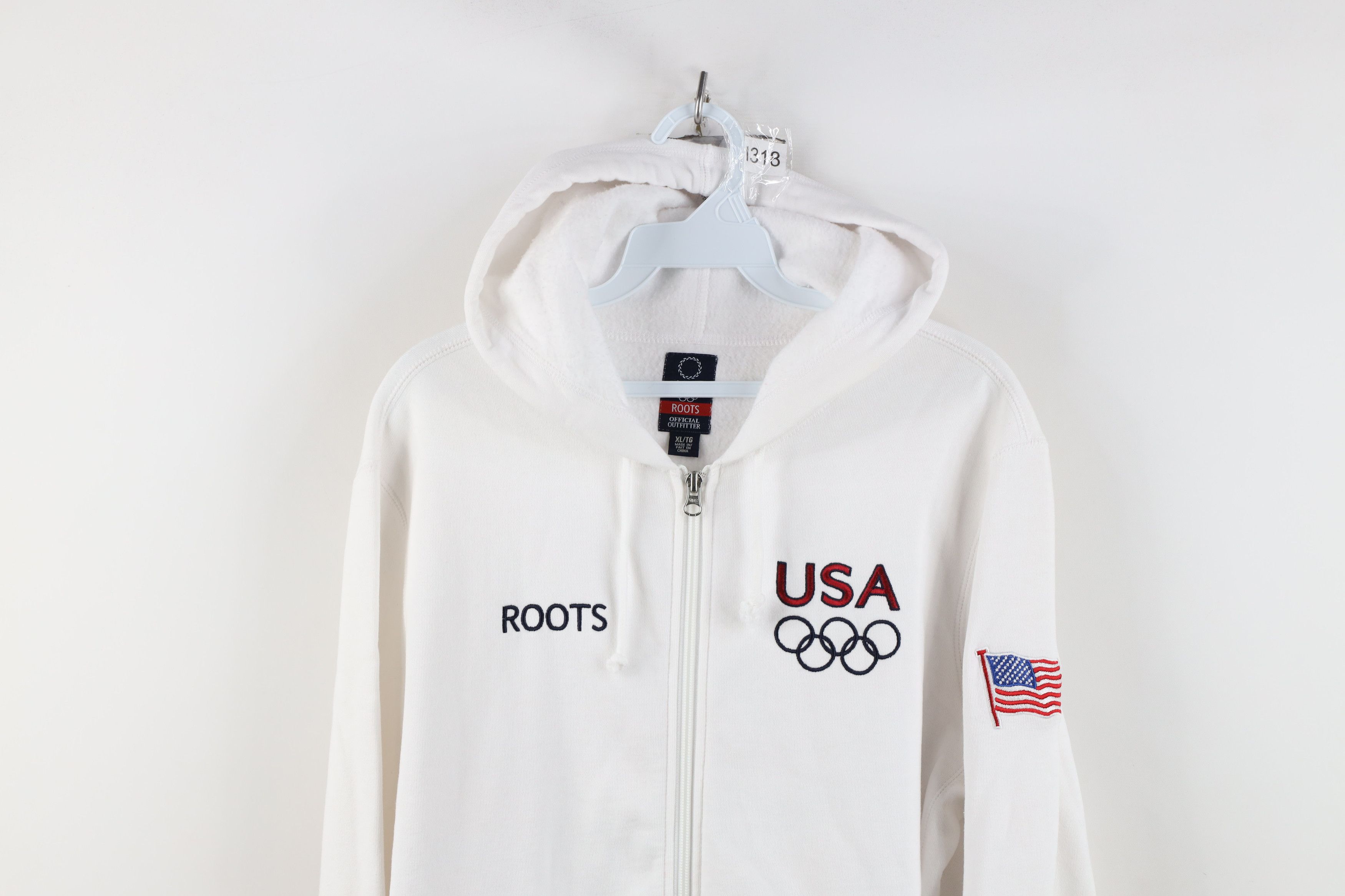 Vintage Vintage Roots Olympics Team USA Full Zip Hoodie Sweatshirt Size XL / US 12-14 / IT 48-50 - 2 Thumbnail