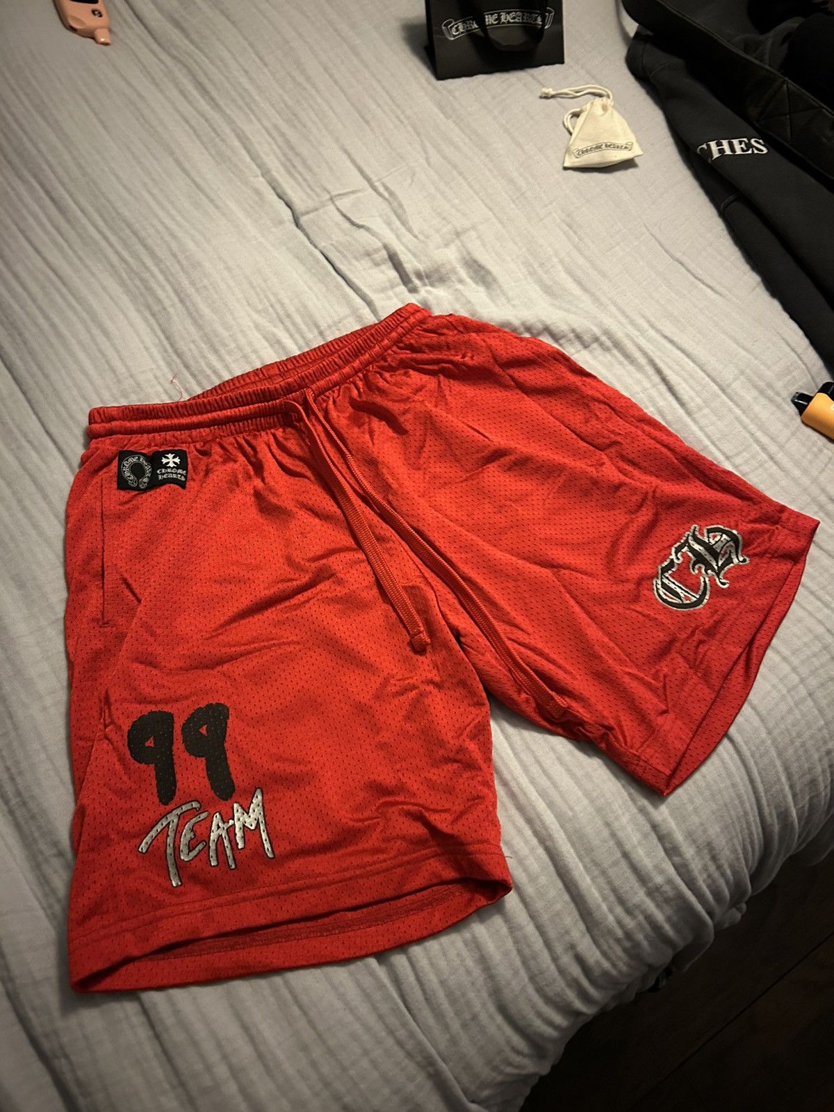 Chrome Hearts Chrome Hearts x Matty Boy ‘Team’ Warm Up Shorts Size US 32 / EU 48 - 3 Thumbnail