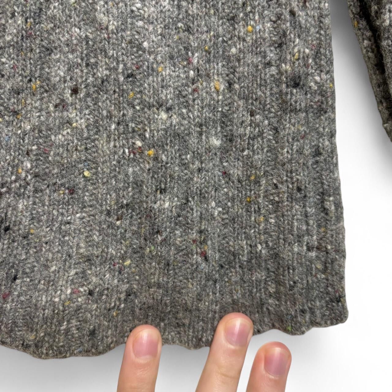 Club Monaco Vintage Style Grey Blend Wool Turtleneck Knit Sweater Size M / US 6-8 / IT 42-44 - 3 Thumbnail