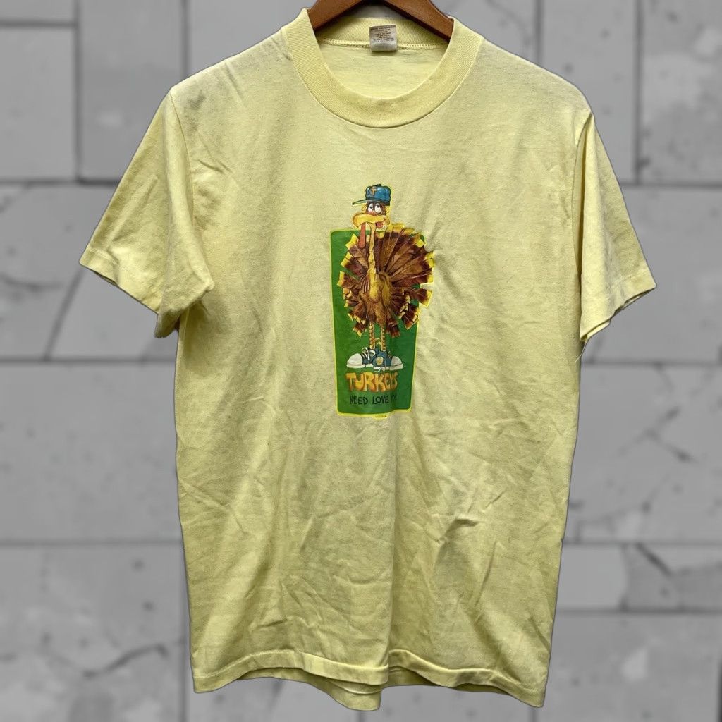 Vintage VINTAGE Gulf Coast Sportswear TURKEY Graphic T-Shirt Mens Size L Yellow USA SINGLE STITCH Size US L / EU 52-54 / 3 - 1 Thumbnail