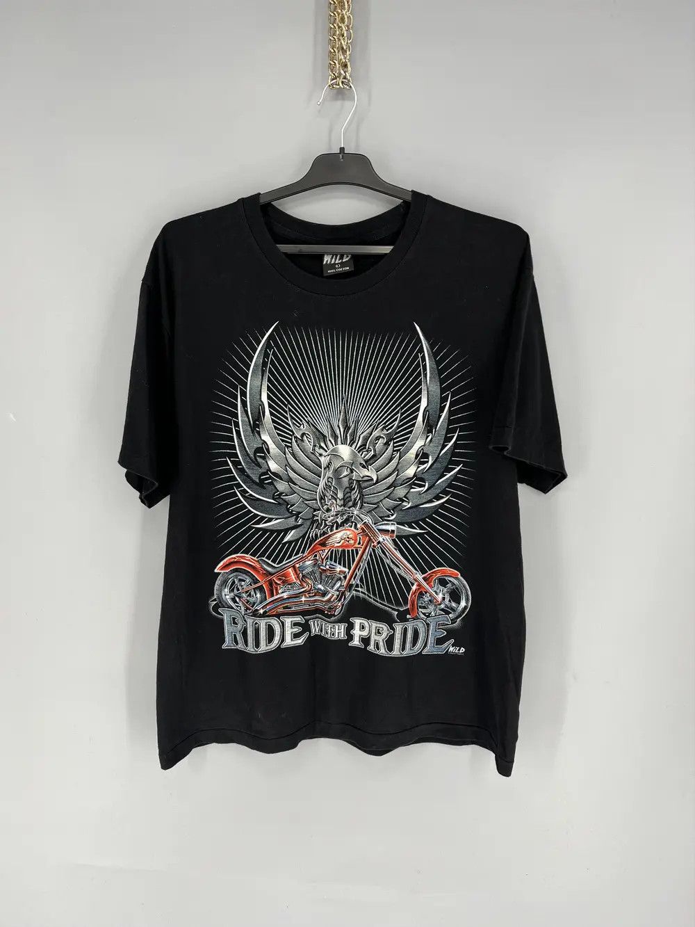 Band Tees × Vintage Vintage Bay Biker Ride With Pride Motobike Chopper Wild Size US L / EU 52-54 / 3 - 1 Thumbnail