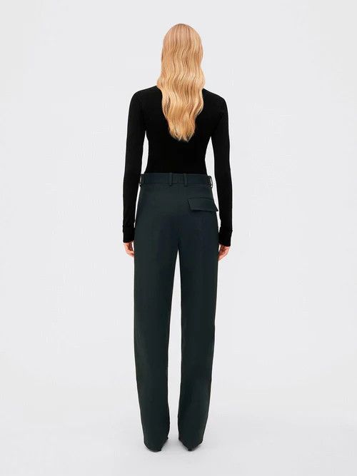 Bottega Veneta o1y0725 Casual Pant in Dark Green Size 28" / US 6 / IT 42 - 4 Thumbnail