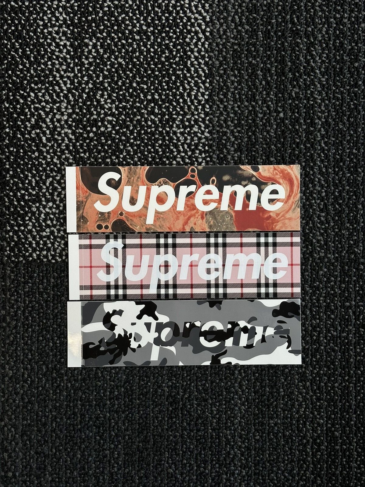3x Supreme Box Logo Stickers Lot