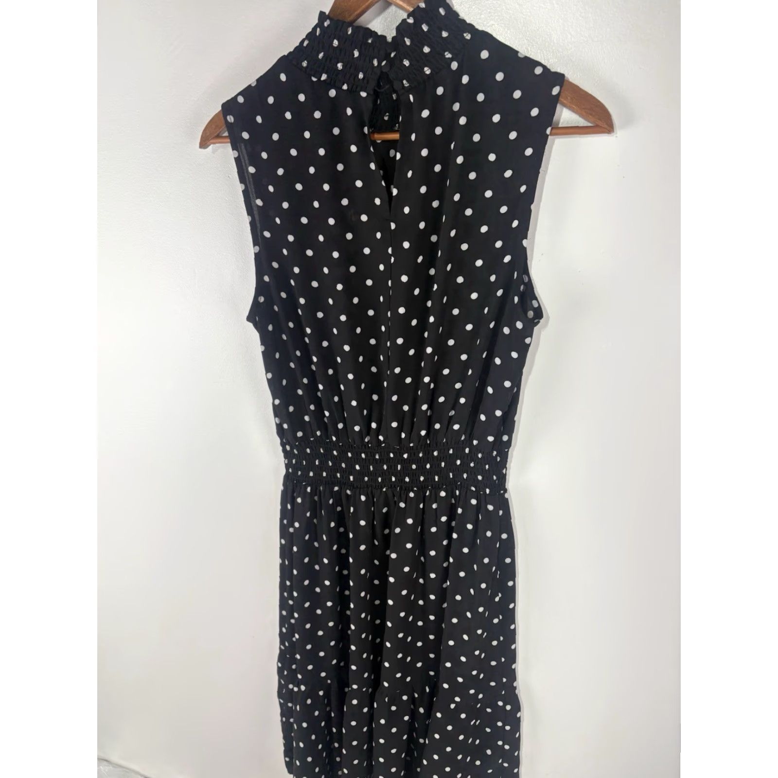 Nanette Lepore Nanette Lepore Blk/Wht Polka Dot Midi Sheer Dress Womens Size 8 Size M / US 6-8 / IT 42-44 - 5 Thumbnail