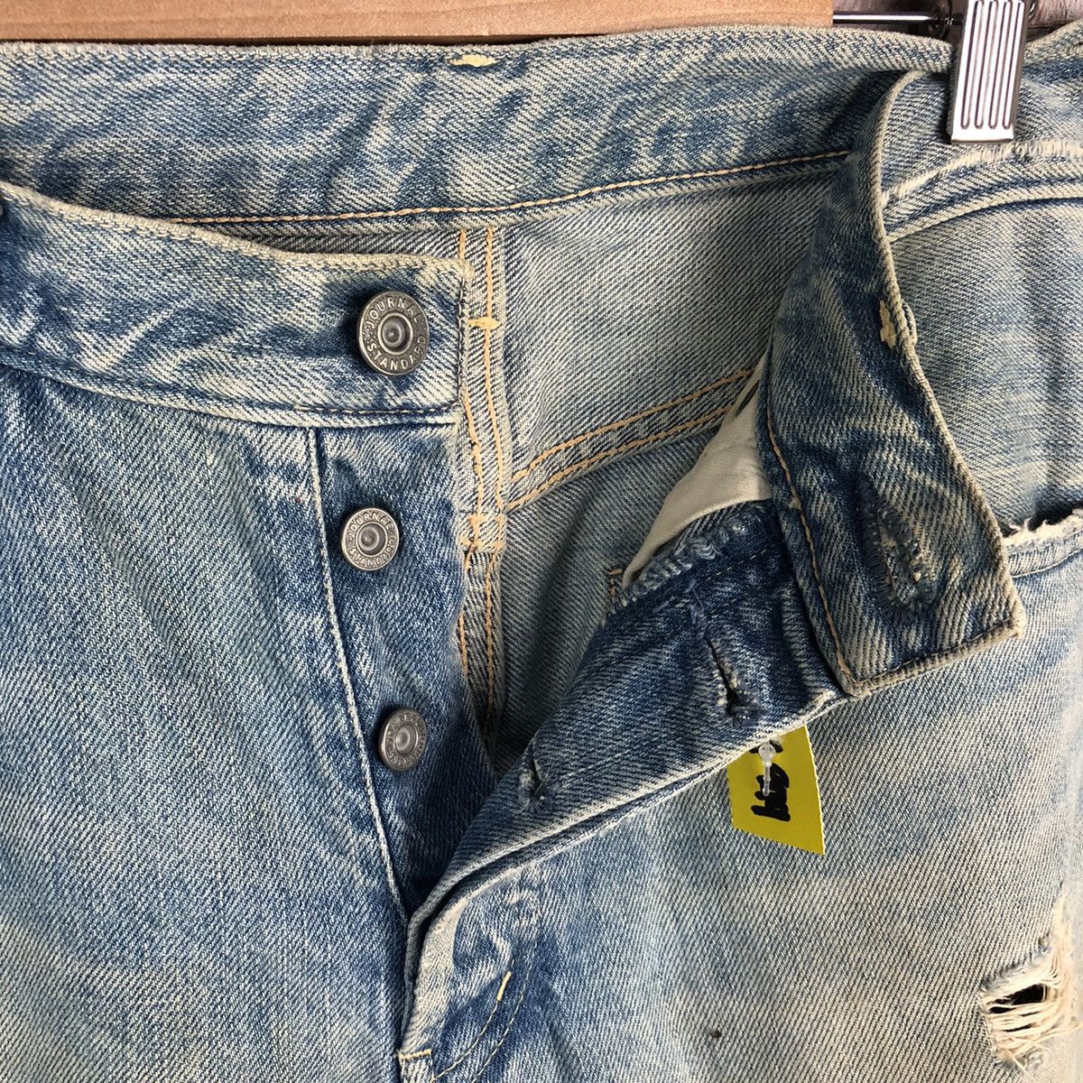 Japanese Brand Japan vintage Blue ripped Distressed Denim Pants #A949 Size US 31 - 15 Thumbnail