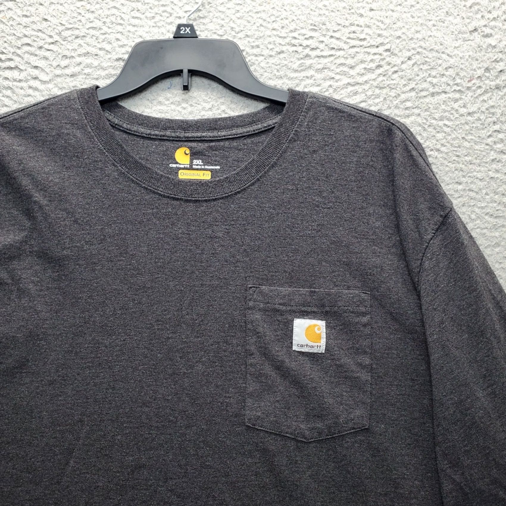 Carhartt Carhartt Mens Shirt 2XL Gray Original Fit Chest Pocket Raglan Sleeve Pullover Shirt Size US XXL / EU 58 / 5 - 4 Thumbnail