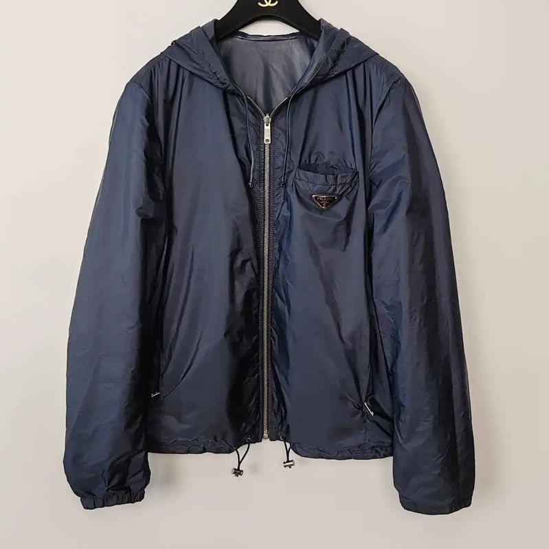 Prada Prada Navy Blue Shell Men's Jacket Size US M / EU 48-50 / 2 - 1 Thumbnail