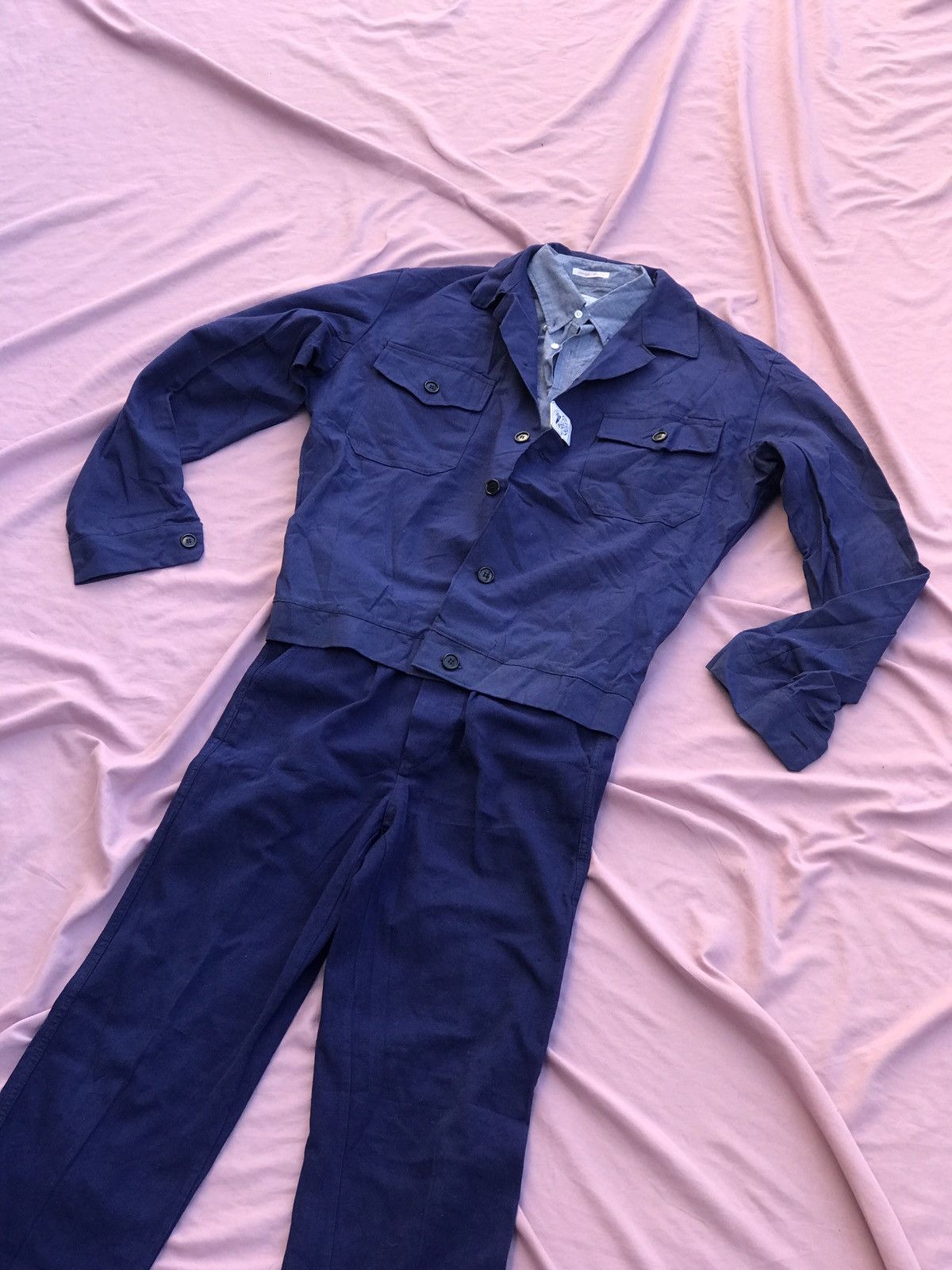 Other × Self Edge NWT SELVEDGE 80s CROPPED CHORE JACKET Size US M / EU 48-50 / 2 - 5 Thumbnail