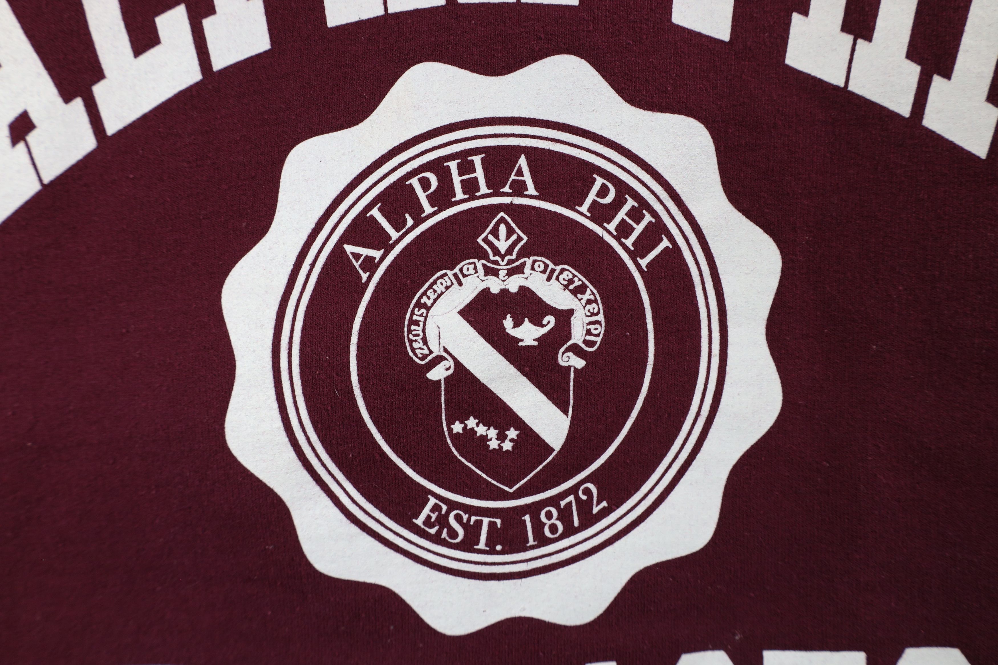 Vintage Vintage Spell Out Alpha Phi Sorority Sweatshirt Purple Size L / US 10 / IT 46 - 5 Thumbnail