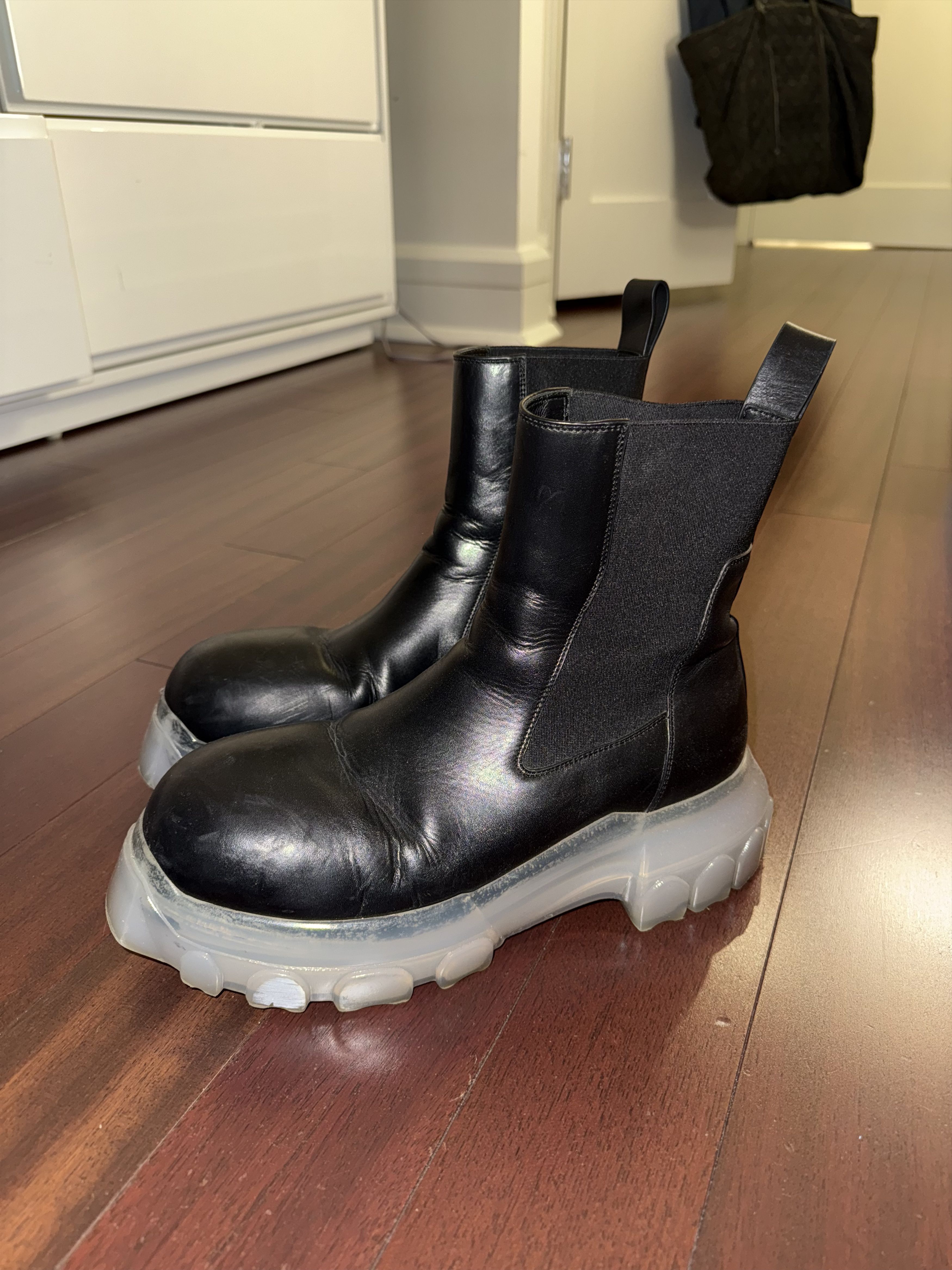 Rick Owens Rick Owens Black Porterville Beatle Bozo Tractor Boots Size US 7 / EU 40 - 2 Thumbnail