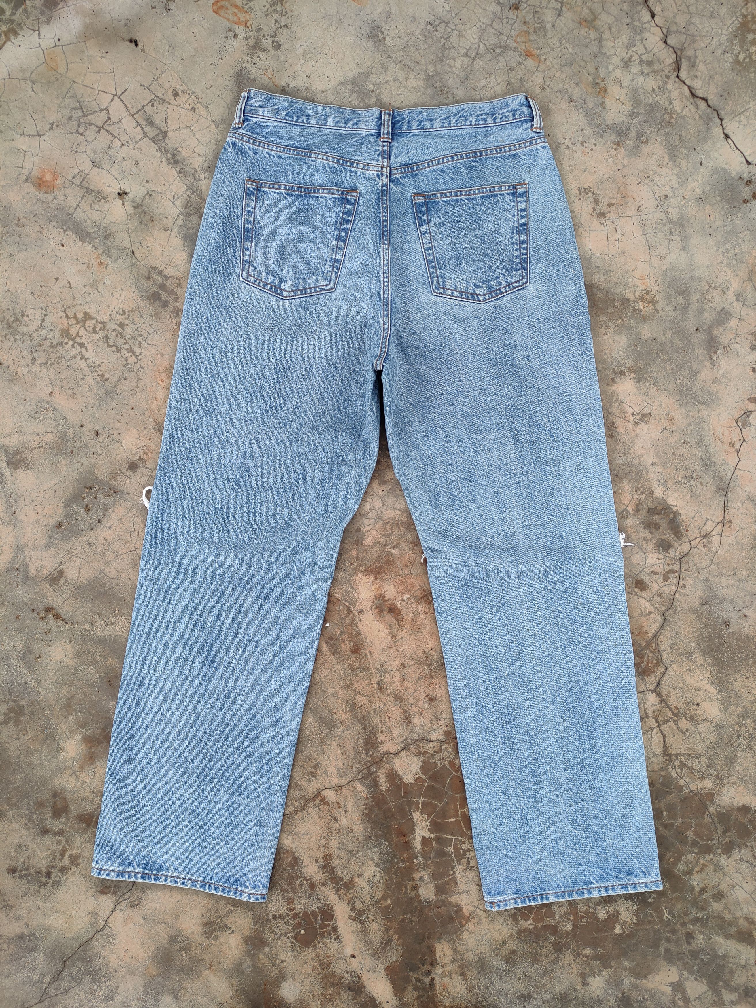 GU × Jean VINTAGE GU FADED DISTRESSED JEANS DENIM PANTS Size US 33 - 8 Thumbnail