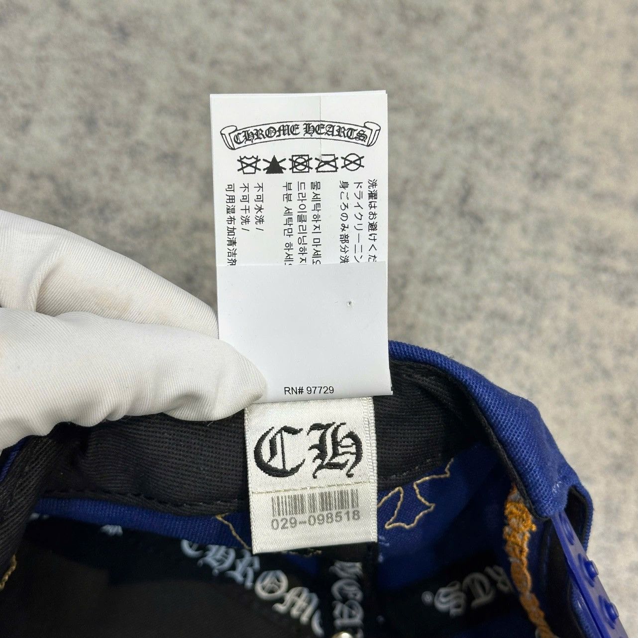 Chrome Hearts Chrome Hearts Baseball Cap Cotton x Polyester Blue/orange Size ONE SIZE - 10 Thumbnail