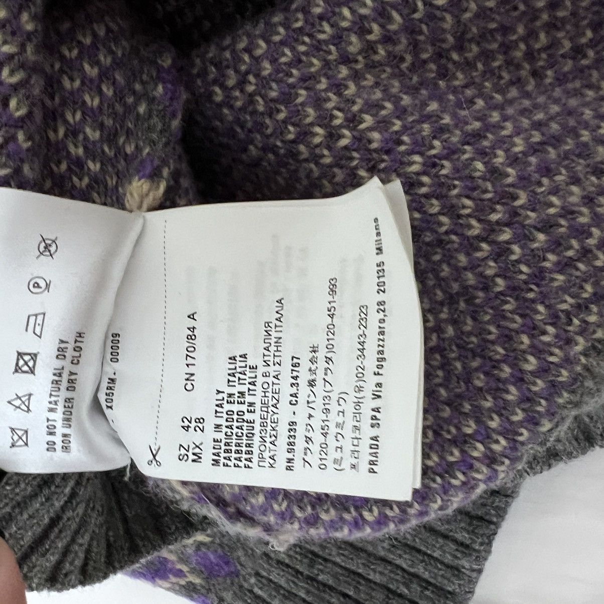 Prada Prada sport logo knitwear runway sweater gray purple Size M / US 6-8 / IT 42-44 - 5 Thumbnail