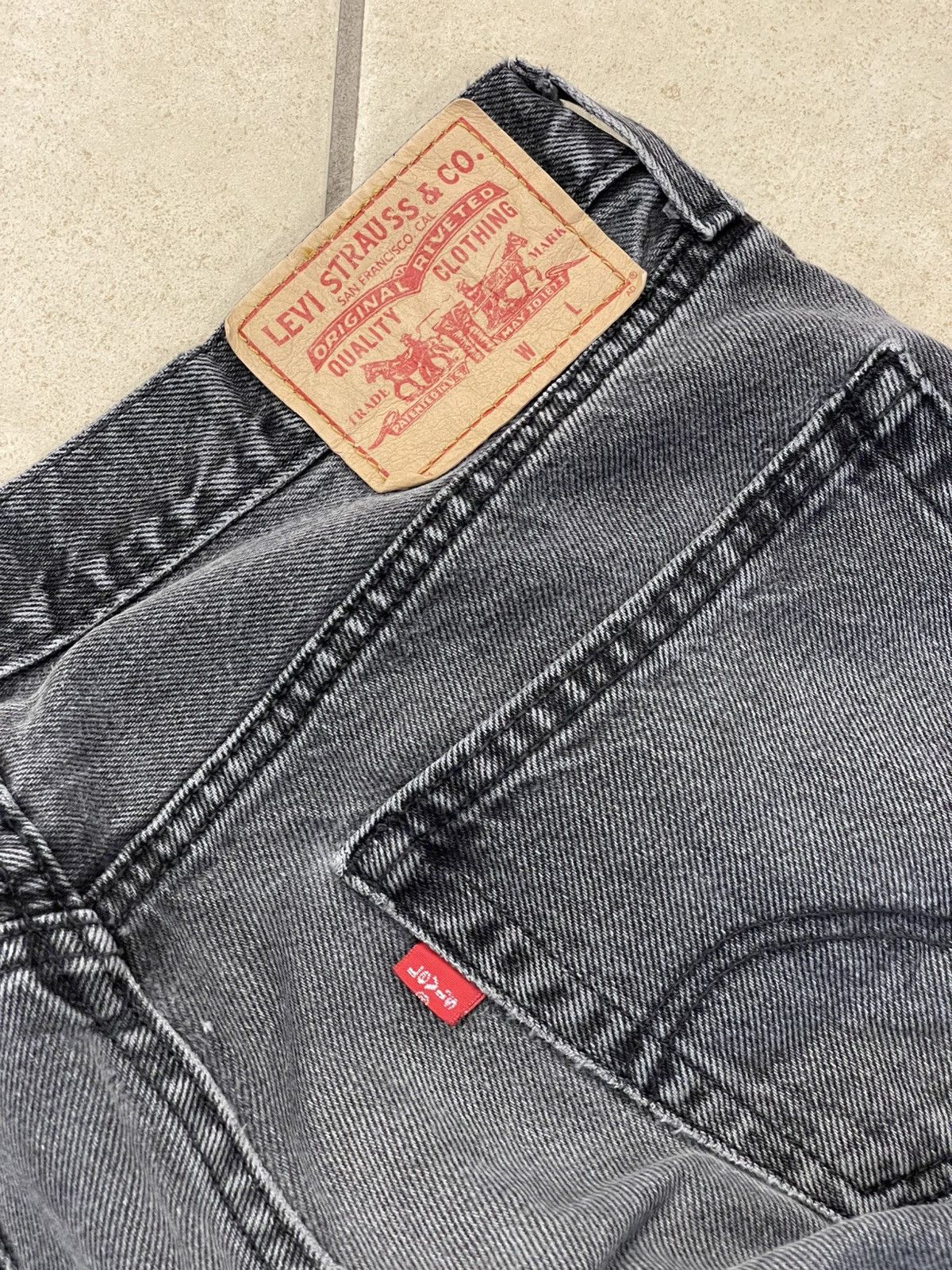 Levi's × Levi's Vintage Clothing Levi’s Relaxed Fit Baggy Charcoal Vintage Denim Jeans Size US 36 / EU 52 - 3 Thumbnail