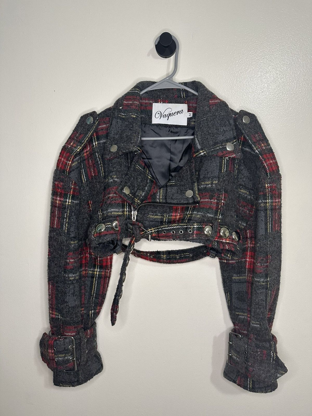 Vaquera Vaquera Cropped Moto Jacket Size M / US 6-8 / IT 42-44 - 4 Thumbnail