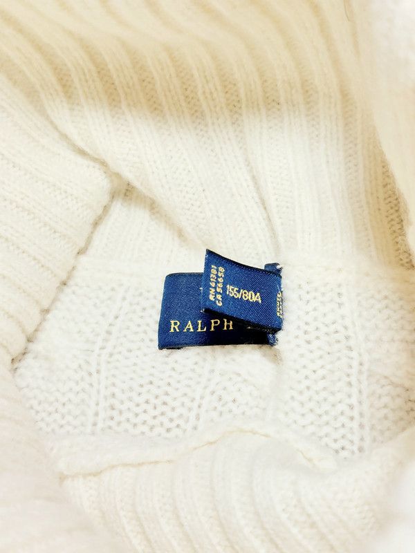 Polo Ralph Lauren 90% wool 10% cashmere sweater turtleneck jumper ecru Size US XS / EU 42 / 0 - 5 Thumbnail