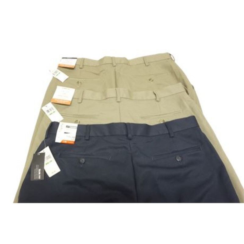 Van Heusen NWT- 3-Pair Mens Slim VanHeusen Slacks S34 Size US 34 / EU 50 - 1 Thumbnail