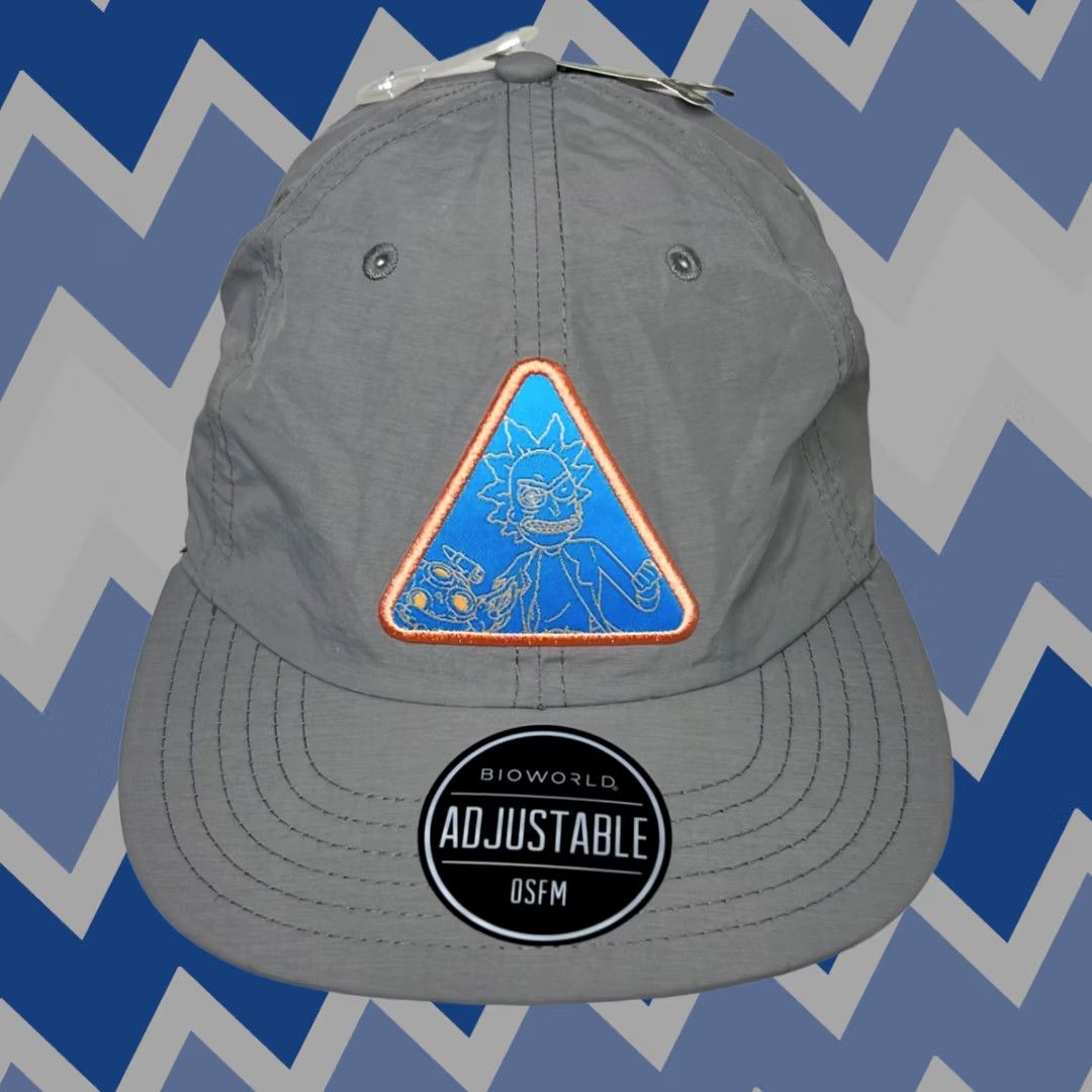 Vintage Rick and Morty Cap Hat Adjustable OSFM Adult Swim Bioworld Gray Blue Orange Logo Cap Hat Size ONE SIZE - 1 Thumbnail