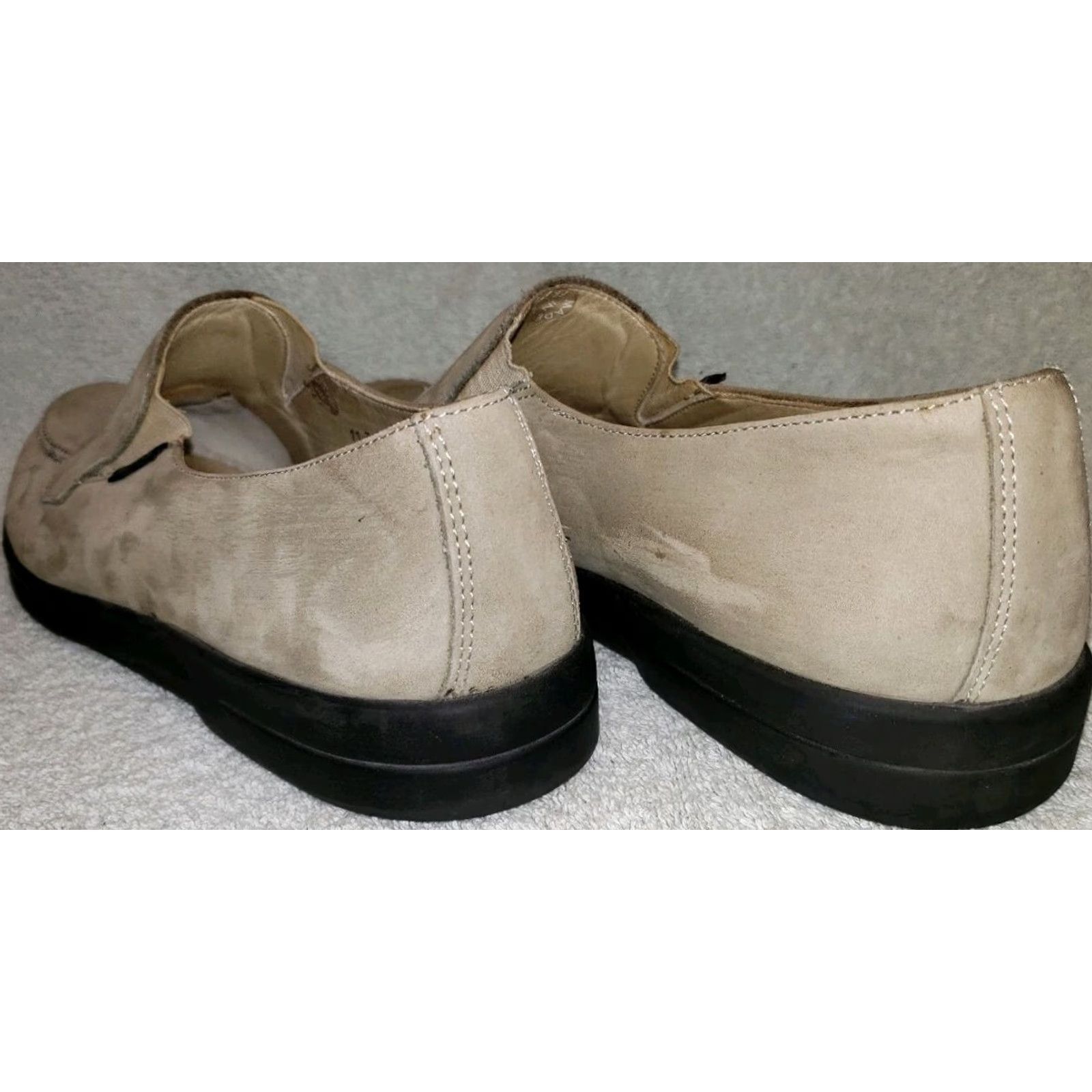 Mephisto Mephisto Women's Loafer Slip-on Beige Suede 9.5M UK 7 US 9.5 EU 40 Casual Leather Insoles Air Cool Technology Flats/Moccasins Womens Size US 7 / IT 37 - 6 Thumbnail
