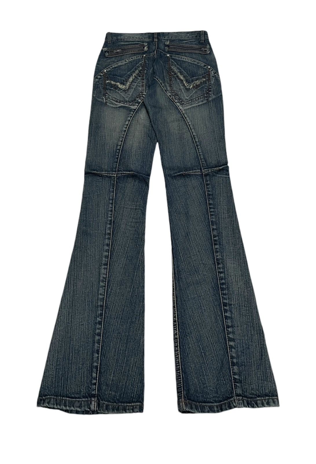 If Six Was Nine × Japanese Brand Rare Design Vintage Japanese Brand Flared Jeans 1990s Size US 33 - 2 Thumbnail