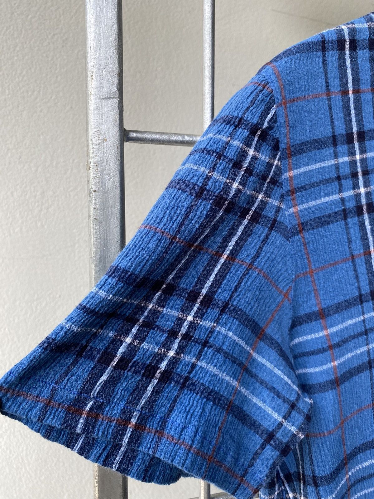 Tsumori Chisato Tsumori Chisato Blue Plaid Blouse with White & Red Accents. Size M / US 6-8 / IT 42-44 - 8 Thumbnail