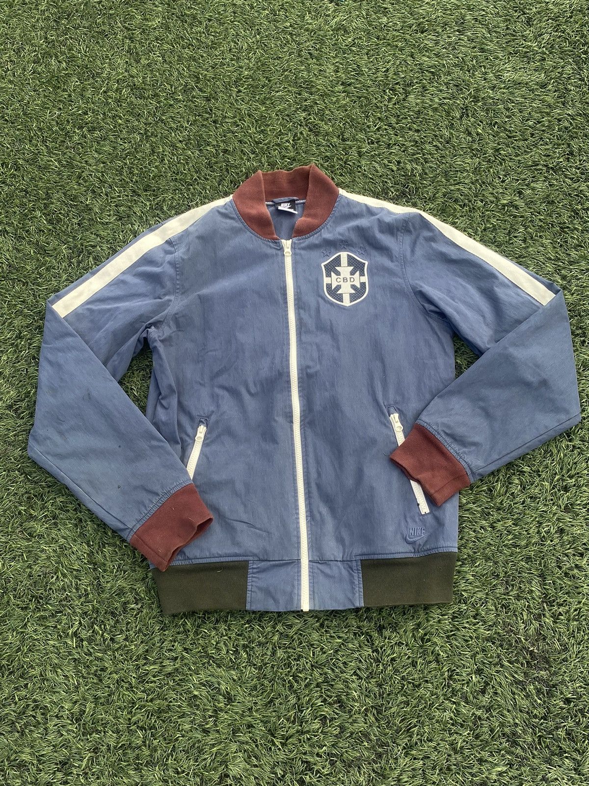 Vintage Bomber Nike Brazil national team football Size US S / EU 44-46 / 1 - 1 Thumbnail