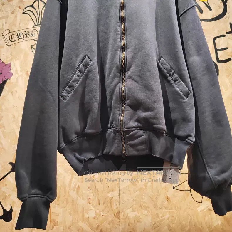 Balenciaga Balenciaga Reversed Letter Zip-Up Hoodie Size US S / EU 44-46 / 1 - 4 Thumbnail