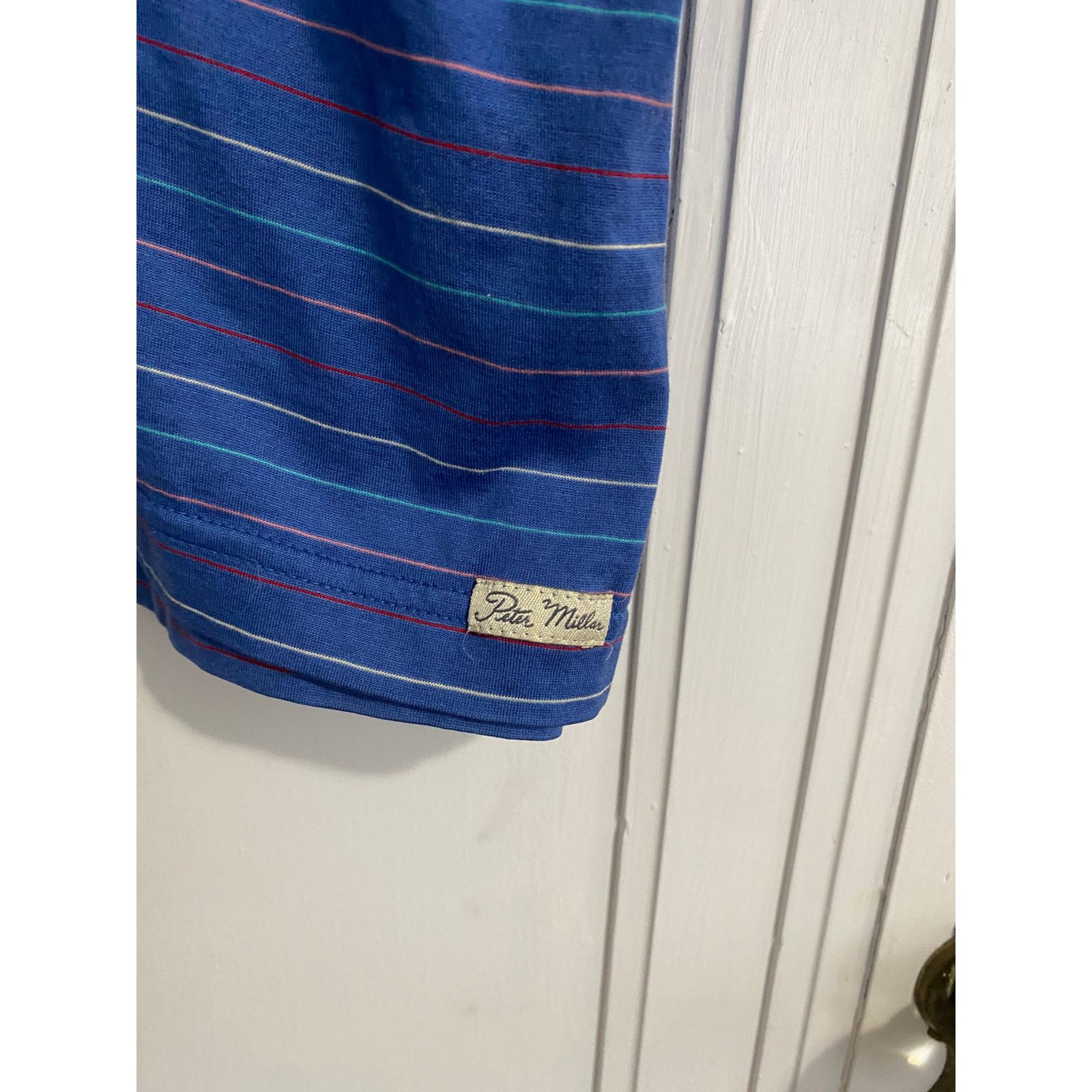 Peter Millar Peter Millar Striped Blue Polo Shirt Men's Size XL Size US XL / EU 56 / 4 - 4 Thumbnail