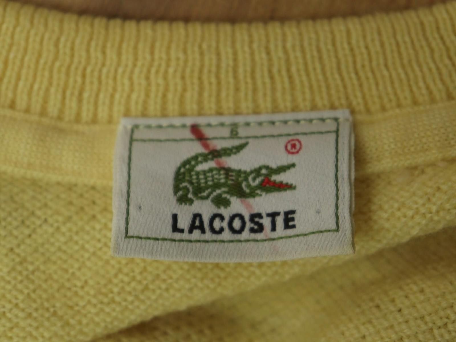 Lacoste Lacoste Yellow Linen Knitted Pullover Sweater Size 6 Size M / US 6-8 / IT 42-44 - 12 Thumbnail