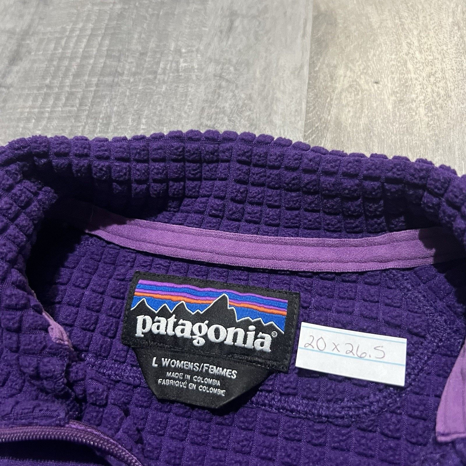Patagonia Patagonia L Purple Waffle Grid Fleece 1/4 Zip Polartec Hike Size L / US 10 / IT 46 - 6 Thumbnail