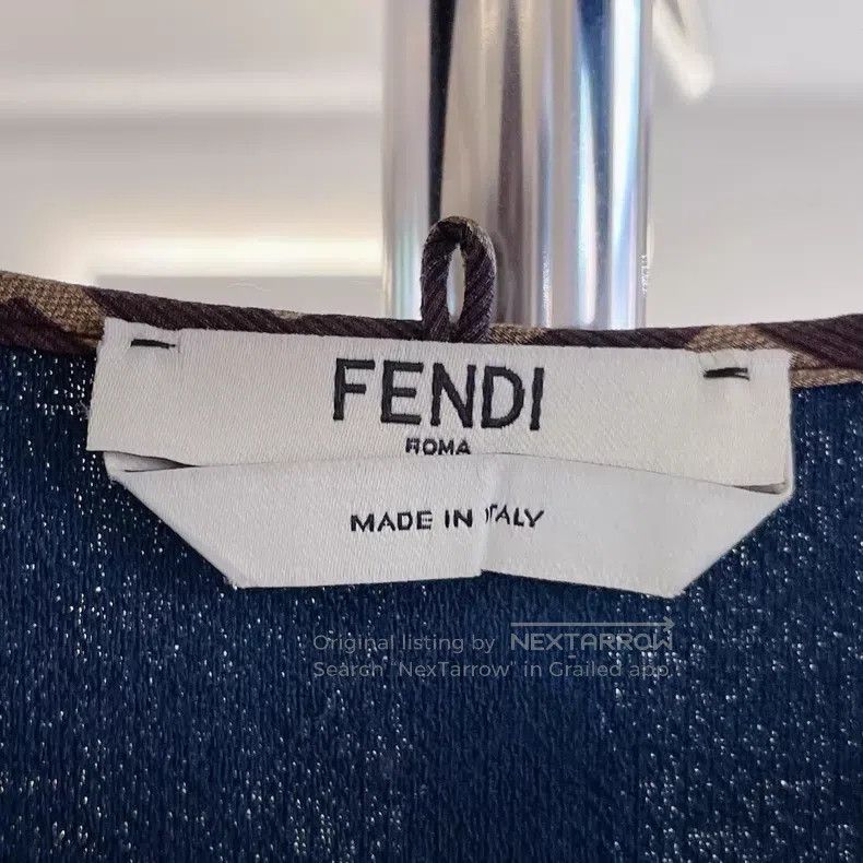 Fendi Fendi FF monogrammed logo patch sleeveless dress, elegant Size M / US 6-8 / IT 42-44 - 7 Thumbnail