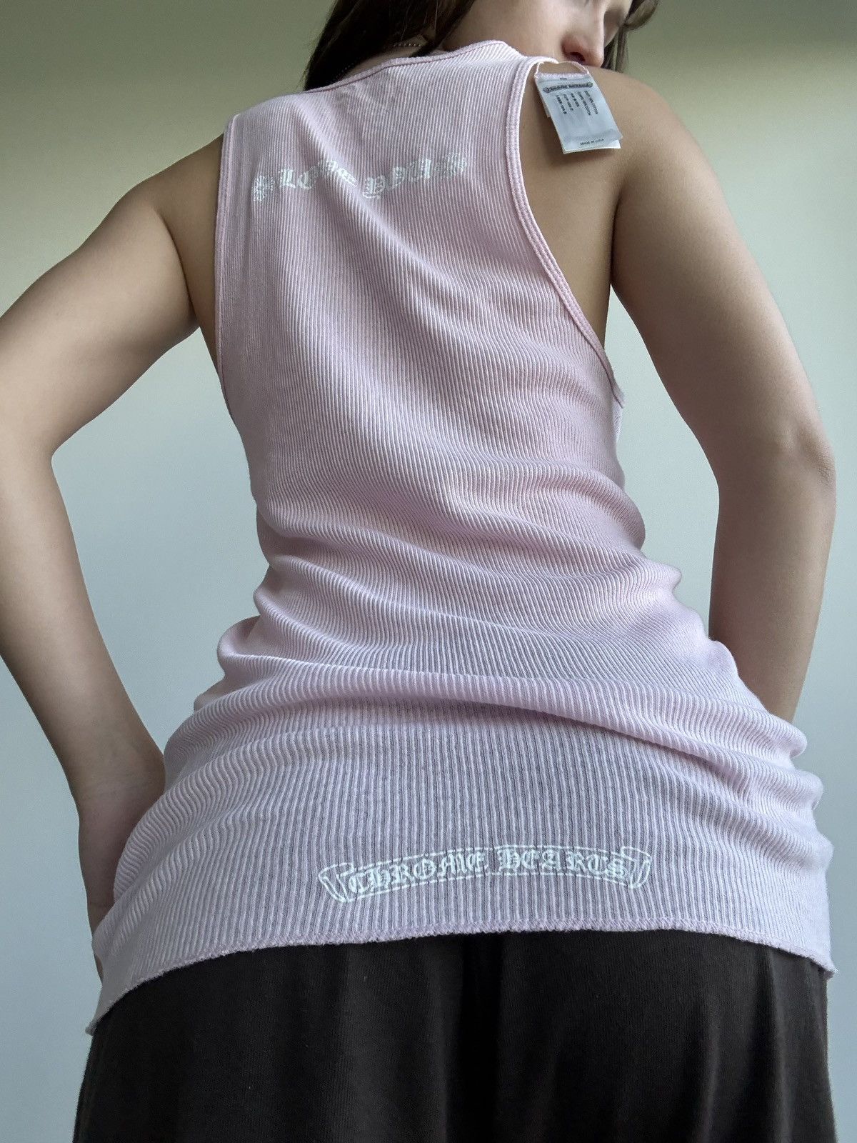 Chrome Hearts CHROME HEARTS PINK “LOVE YOU” TANK TOP Size L / US 10 / IT 46 - 1 Thumbnail