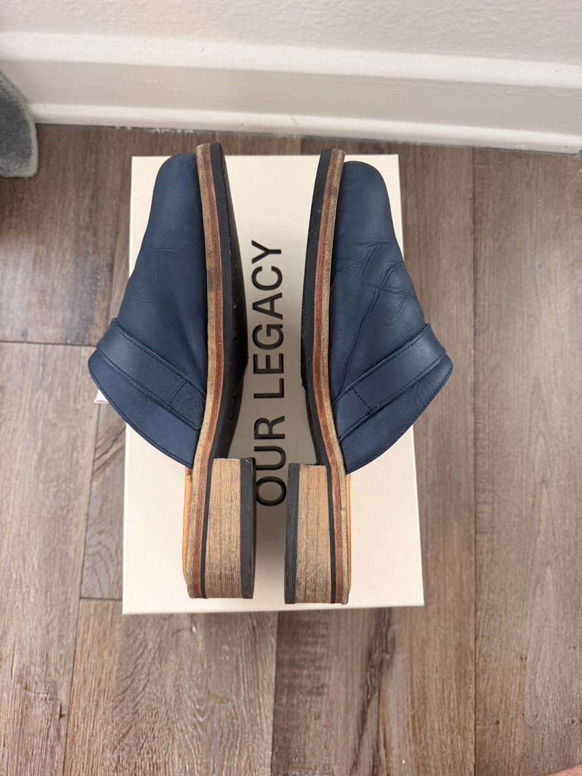 Our Legacy Our Legacy Camion Mule Blue Leather Size US 8 / EU 41 - 8 Thumbnail